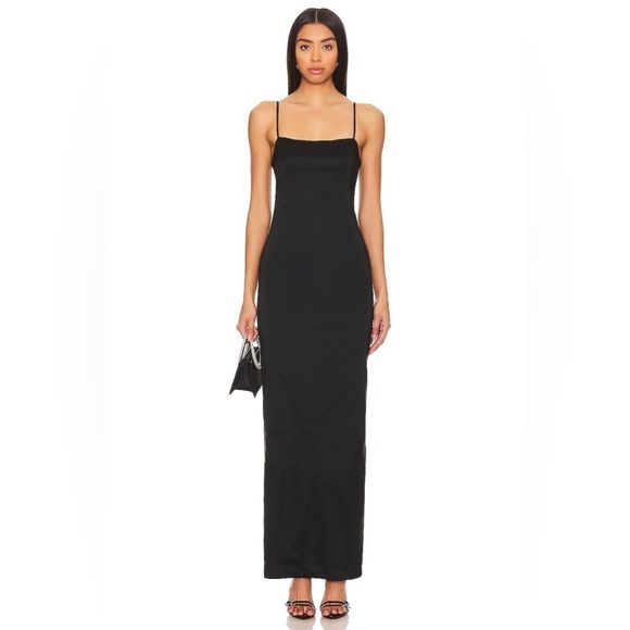 Lovers + Friends Dresses & Skirts - NWT Lovers & Friends Ricky Maxi Dress Black Back Slit Sleeveless Size Small
